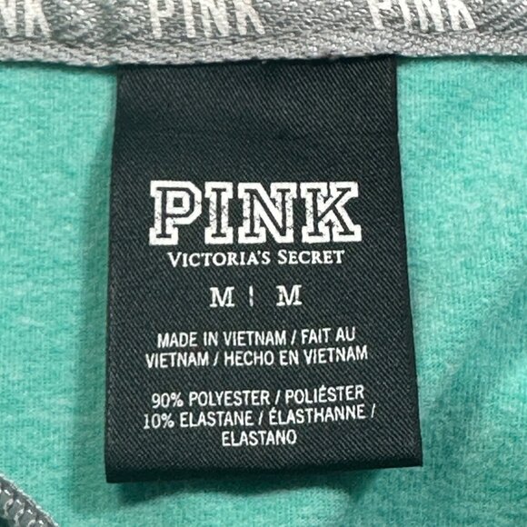 VICTORIA SECRET PINK Ultimate half zip pullover Size Medium Mint Activewear - Picture 5 of 15